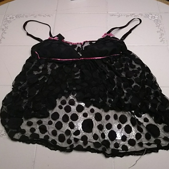 Black small nylon nighty 4 - Picture 1 of 2